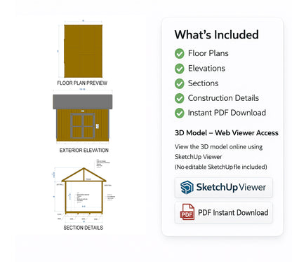 Garden Shed Plans | 10x14 Garden Storage Building