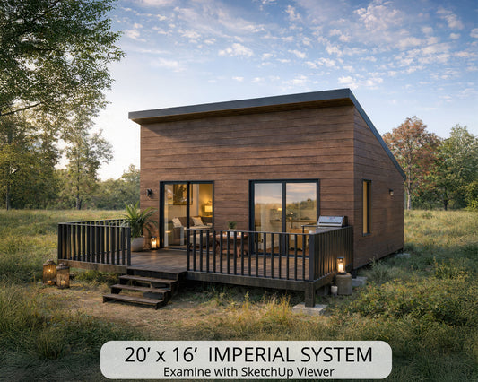 20x16 Cottage House Plan