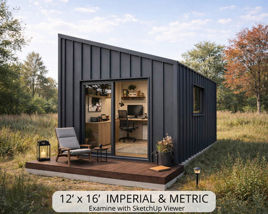 12x16 Tiny Office Plan