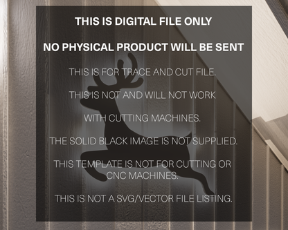 4ft Reindeer Calf / Baby Reindeer Silhouette Template (PDF)