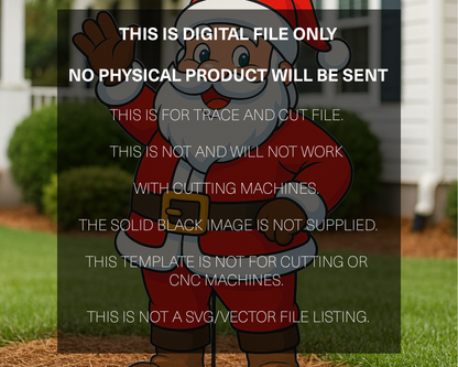 Santa Claus Yard Sign Template | Christmas Outdoor Decor (PDF)