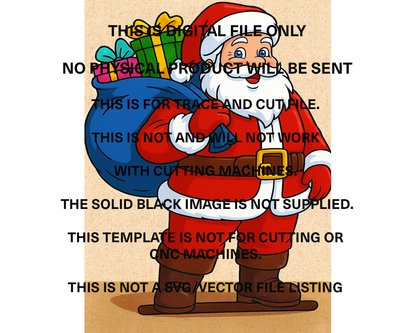 Santa Claus Yard Sign Template | Christmas Outdoor Decor (PDF)