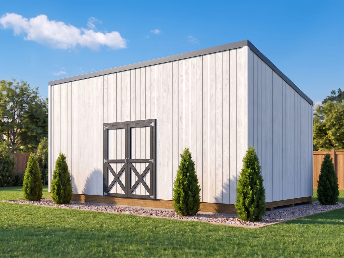 Large Lean-To Shed Plans | 12x24 Backyard Storage Building