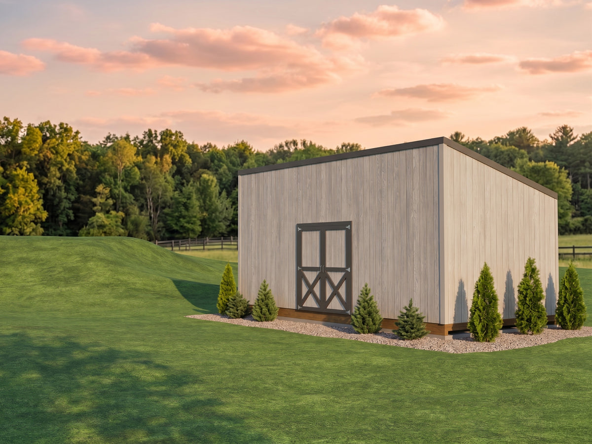 Large Lean-To Shed Plans | 12x24 Backyard Storage Building
