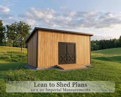 10x20 Lean-To Shed Plans | Backyard Storage Building