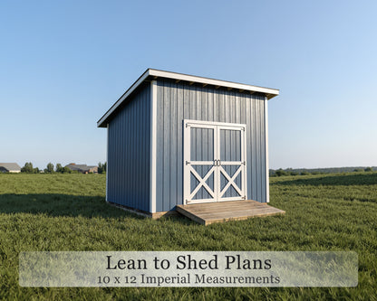10x12 Lean-To Shed Plans | Backyard Utility Garden Tool Storage
