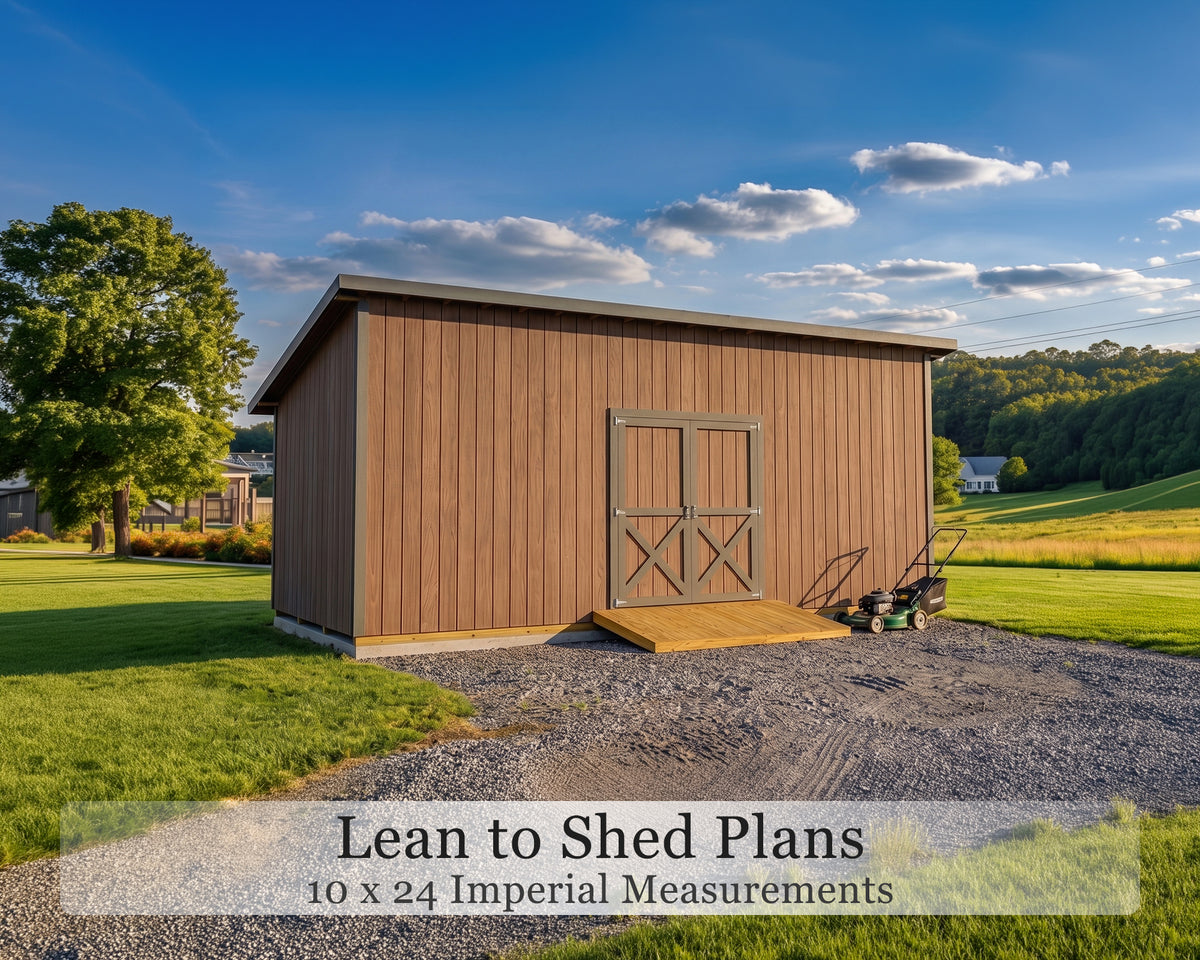 10x24 Lean-To Shed Plans | DIY Backyard Storage Building