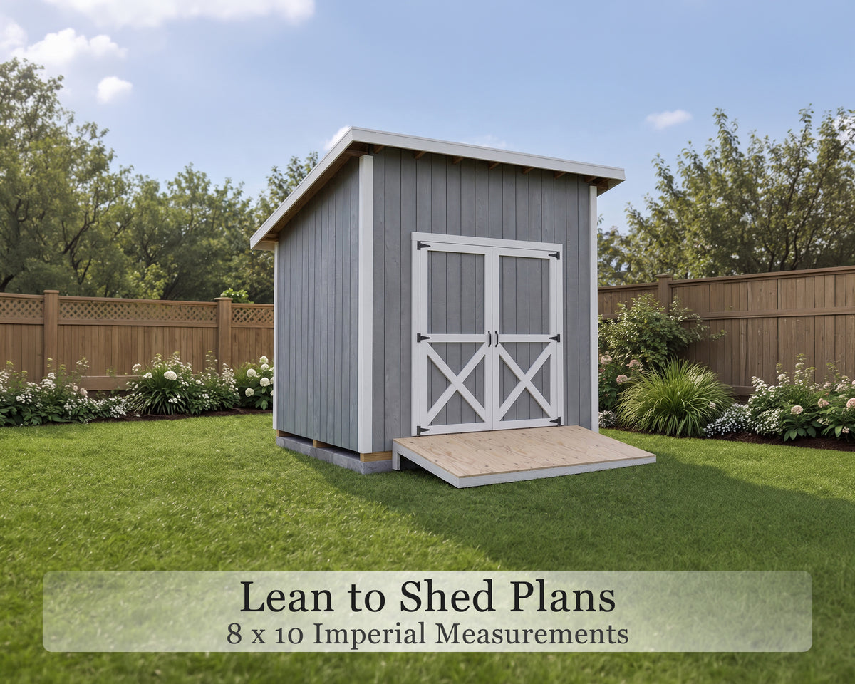 Lean-To Shed Plans | 8x10 DIY Backyard Storage