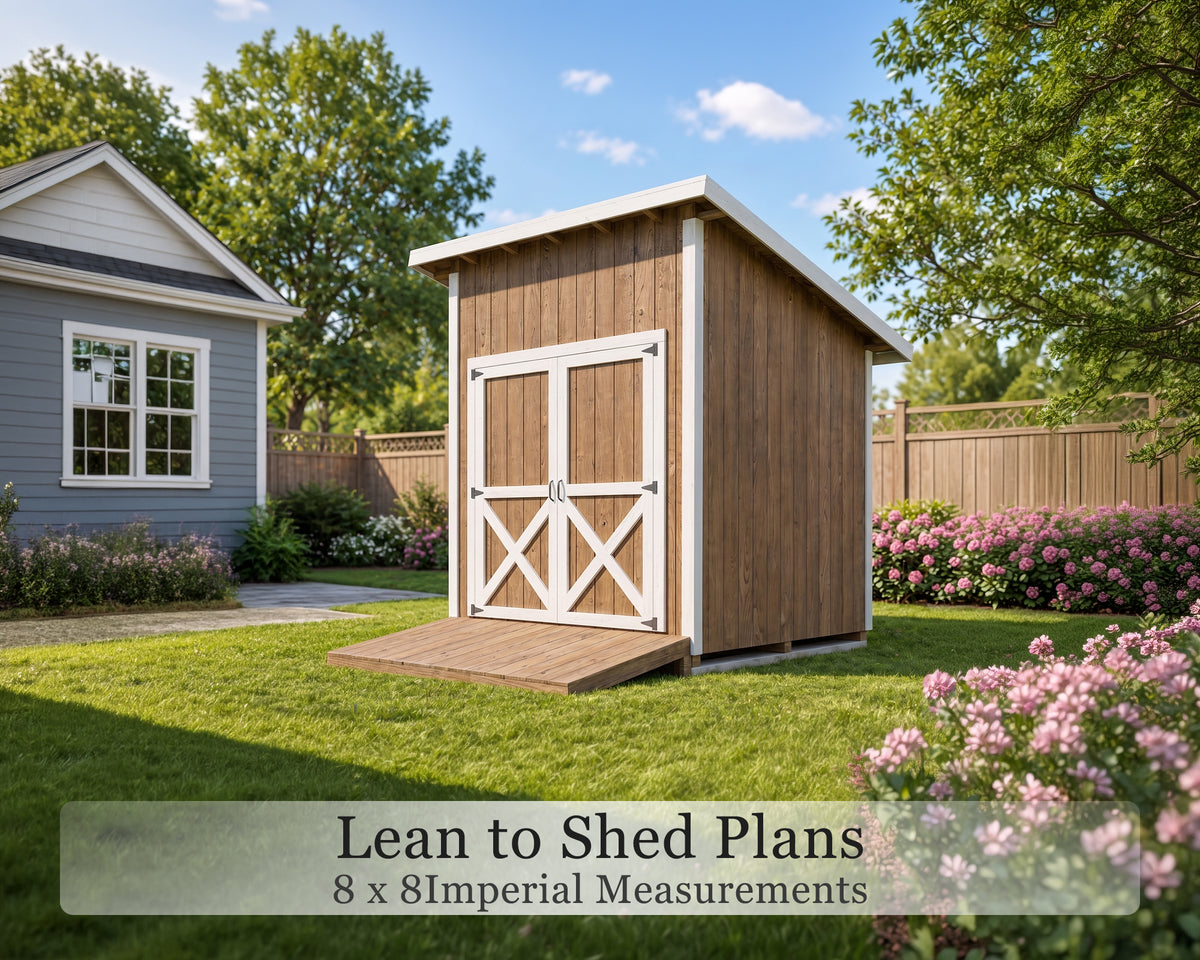 8x8 Lean-To Shed Plans | Backyard Storage Blueprint