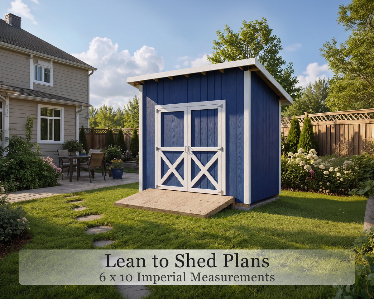 6x10 Lean-To Storage Shed Plans | Backyard Tool Hideaway