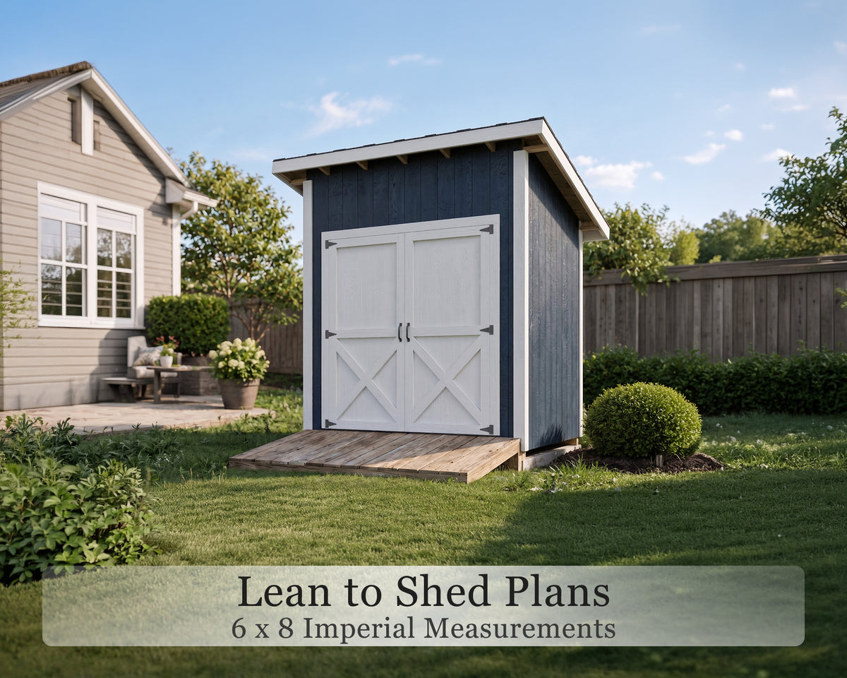 6x8 Lean-To Shed Plans | Compact Backyard Storage Utility Shed