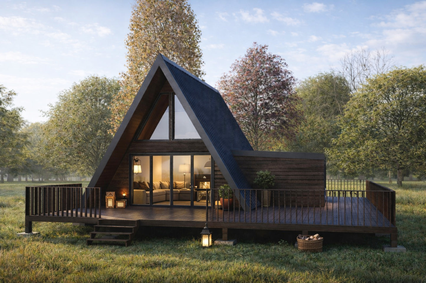 20x24 A Frame Cabin Plan