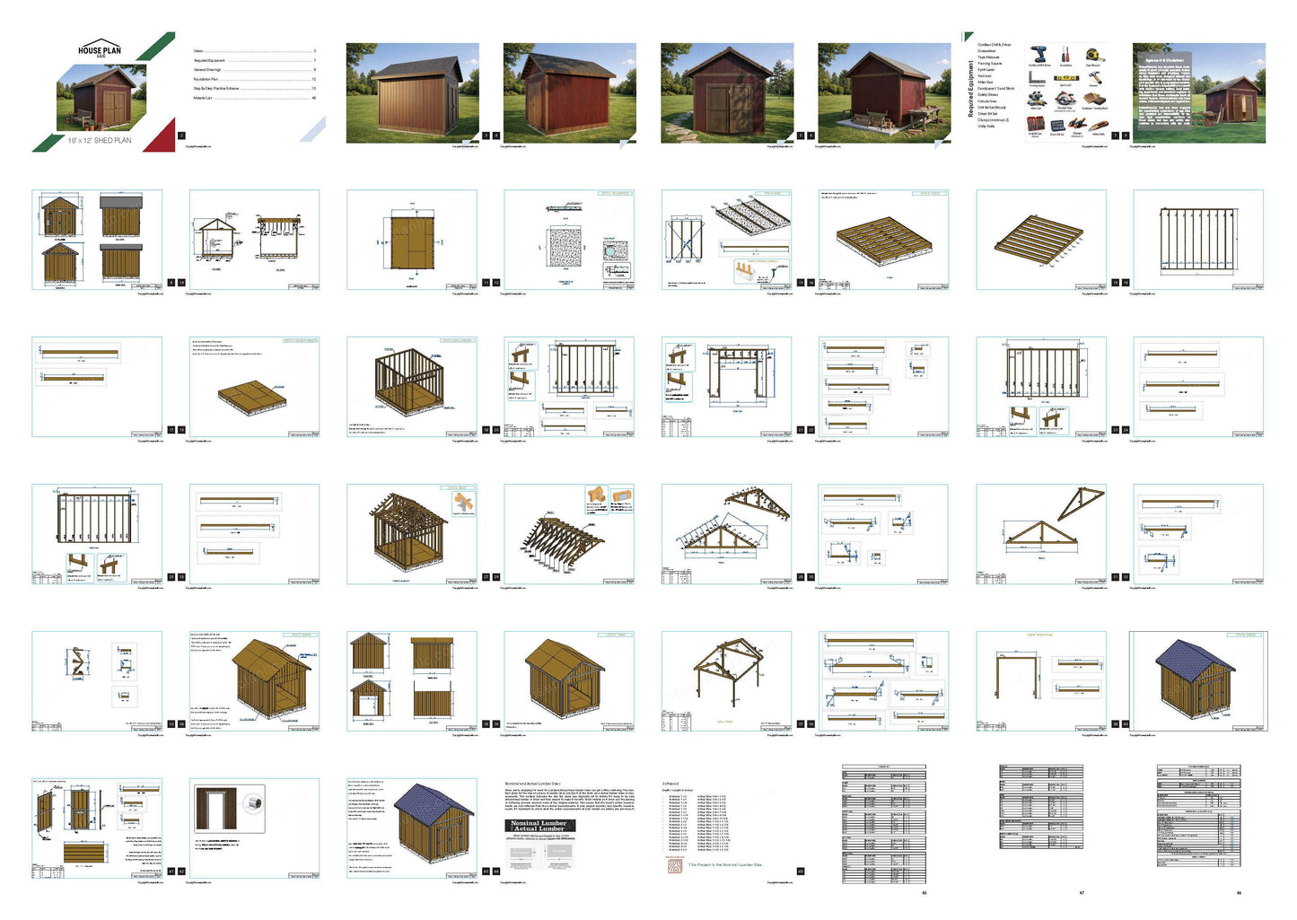10x12 Garden Shed Plan