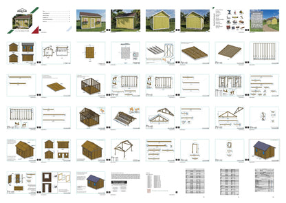 16x12 She Shed Plans | Play House Plan