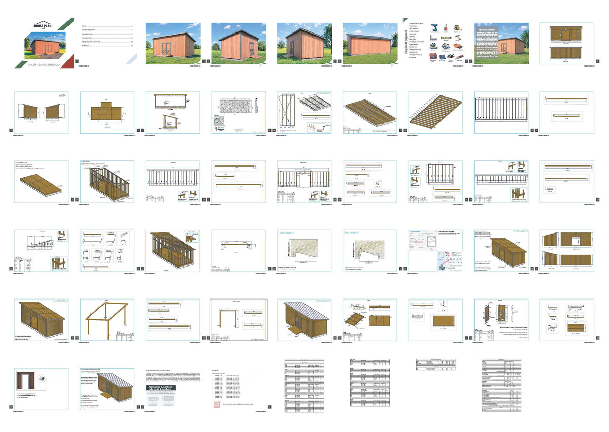 10x24 Lean-To Shed Plans | DIY Backyard Storage Building