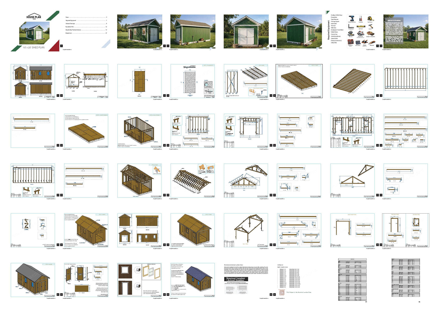 10x20 Garden Shed Plan
