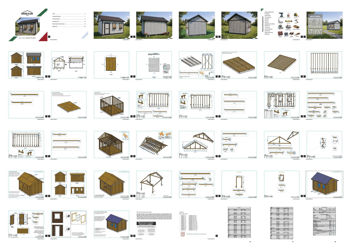 12x16 She Shed Floor Plans | Guest House Plans