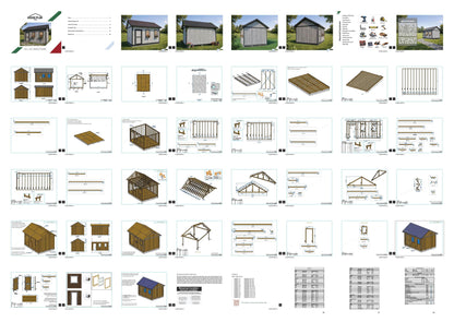 12x16 She Shed Floor Plans | Guest House Plans