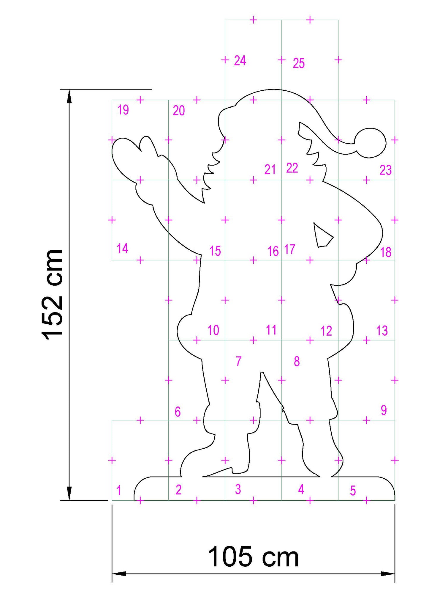 Waving and Standing Santa Claus (PDF)
