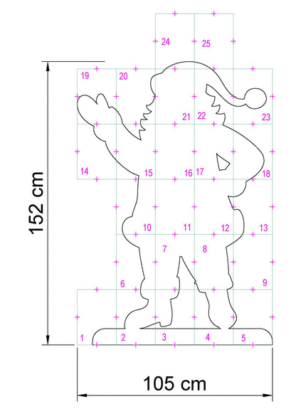 Waving and Standing Santa Claus (PDF)