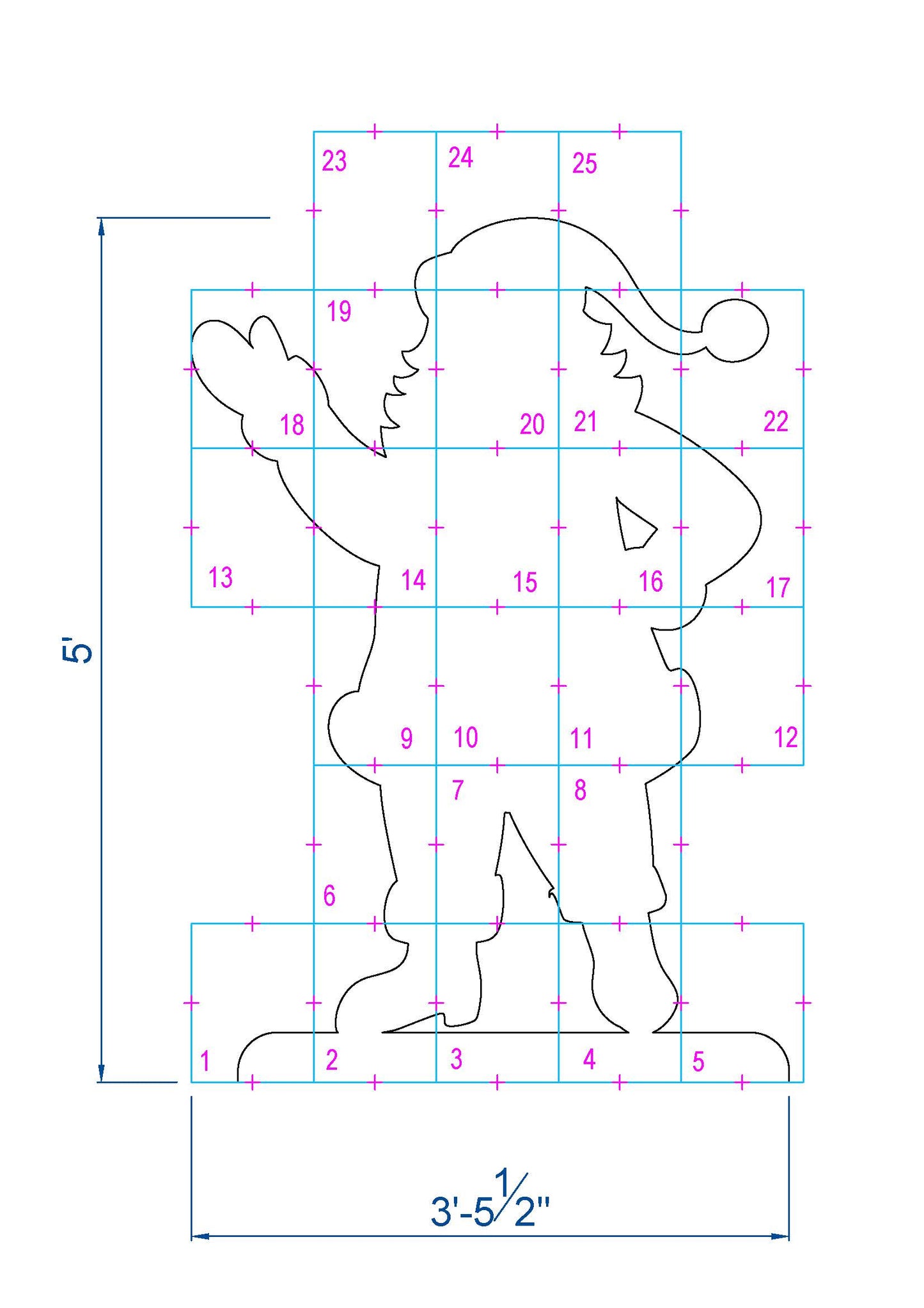 Waving and Standing Santa Claus (PDF)
