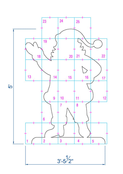 Waving and Standing Santa Claus (PDF)