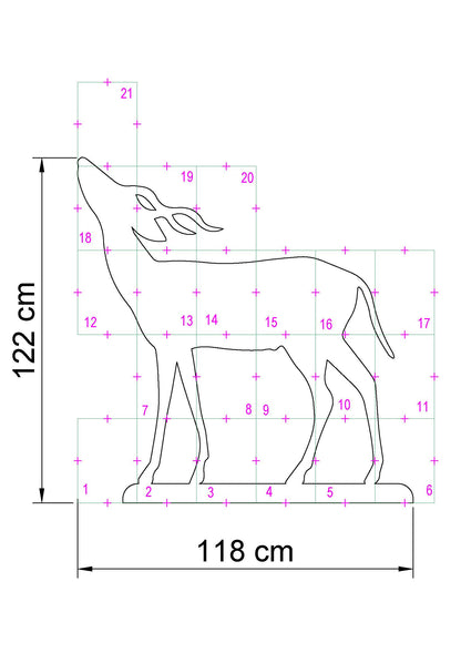Little Deer Silhouette Template (PDF)