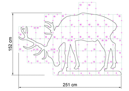 5ft Reindeer Silhouette (PDF)