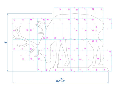 5ft Reindeer Silhouette (PDF)