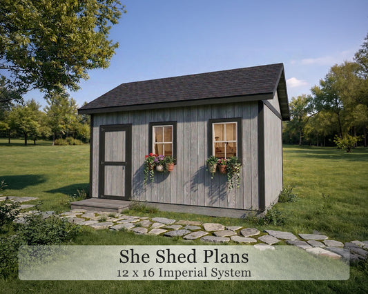 12x16 She Shed Floor Plans | Guest House Plans