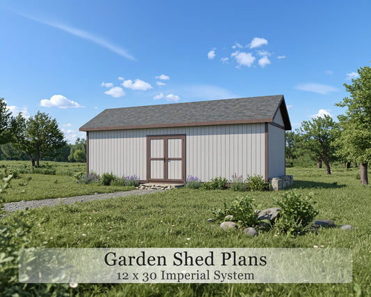 12x30 Garden Shed Plans | DIY Storage Shed