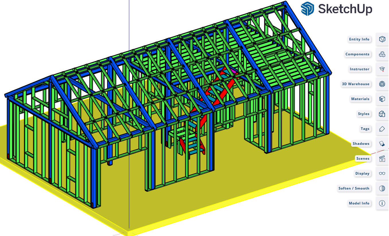 20x40 Barndominium Cabin House Plan