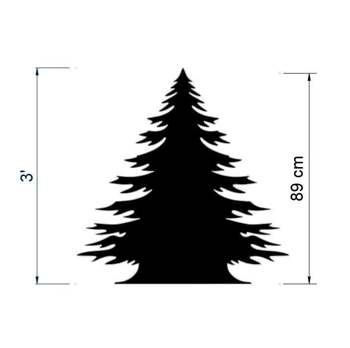 3ft Christmas Tree Silhouette Stencil (PDF)
