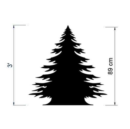 3ft Christmas Tree Silhouette Stencil (PDF)