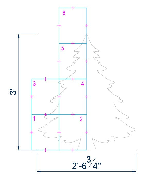 3ft Christmas Tree Outdoor Decor (PDF)