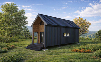 12x28 Gable Roof Tiny House Plan