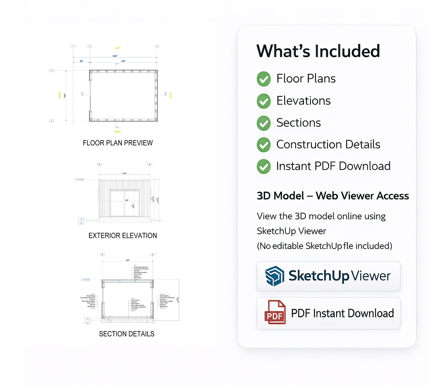 12x16 Tiny Office Plan