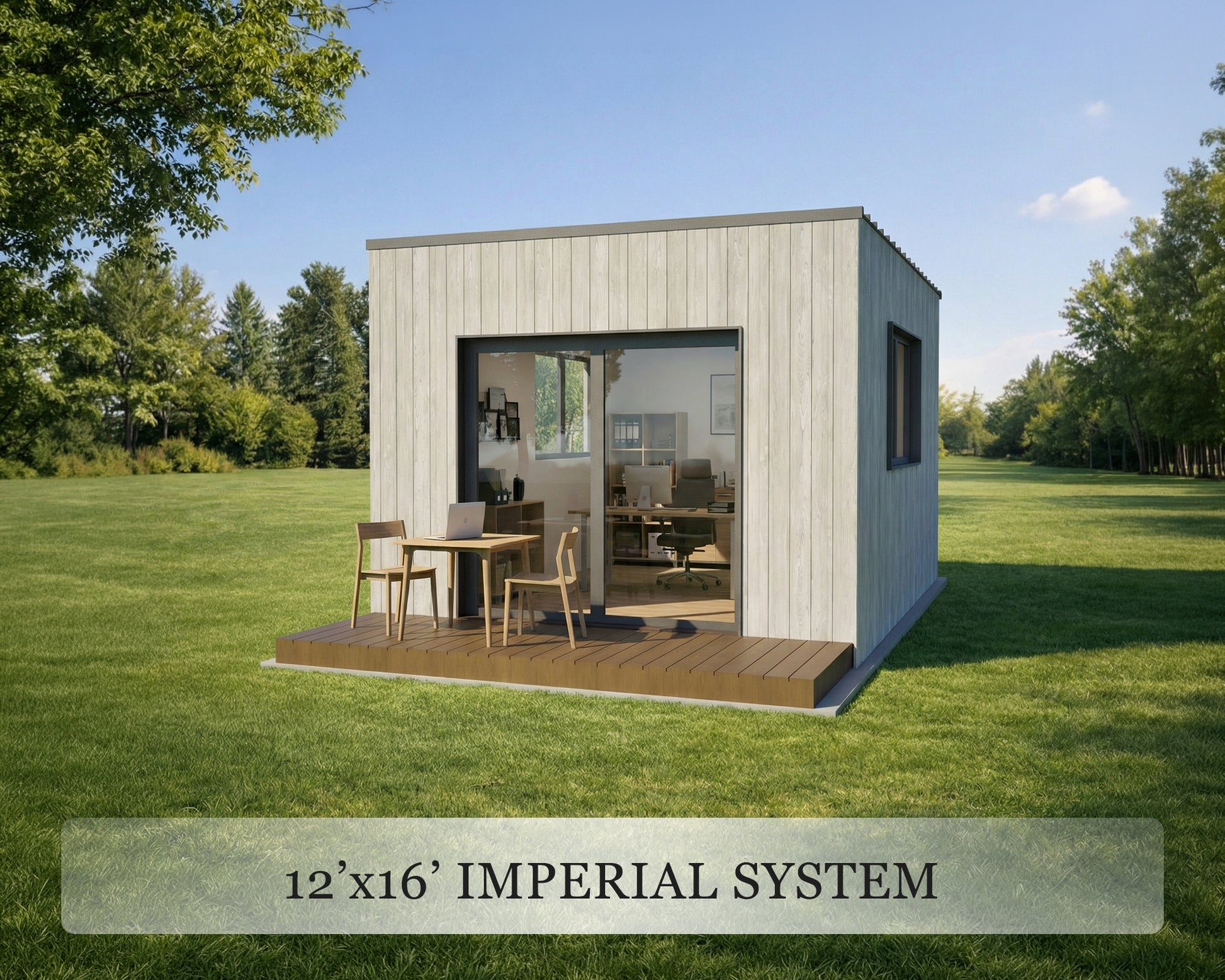 tiny cabin office plan