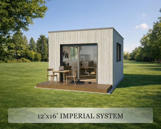 tiny cabin office plan