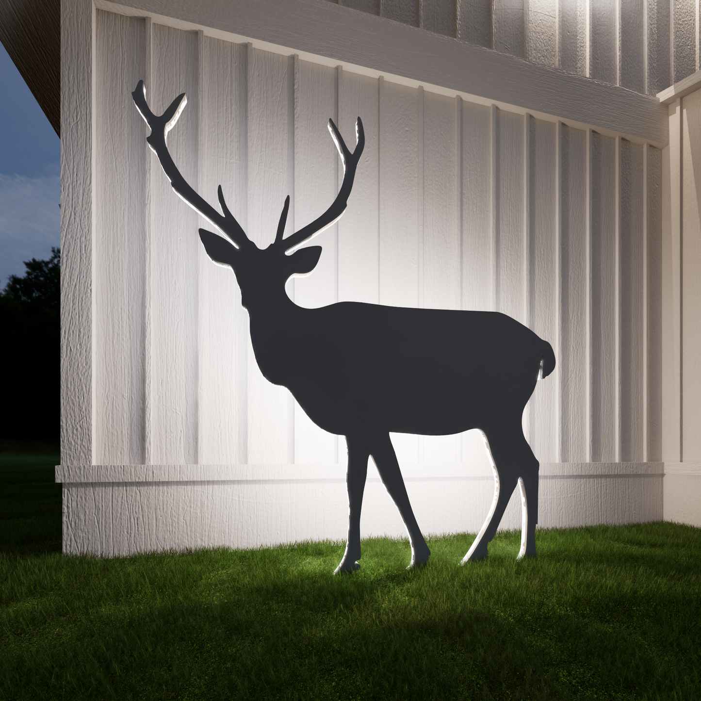 Silhouette Templates of 4 Reindeers Together (PDF)