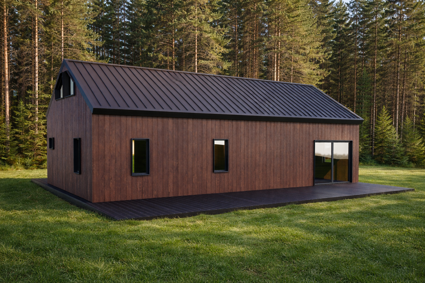 20x40 Barndominium Cabin House Plan