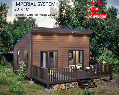 20x16 Cottage House Plan