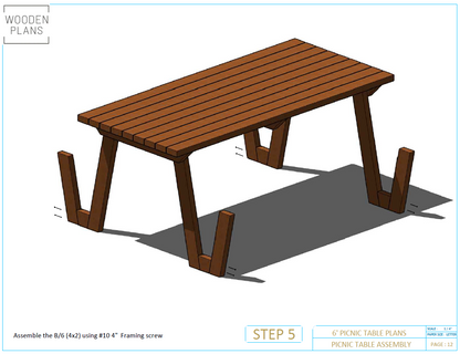 6' Picnic Table Plan