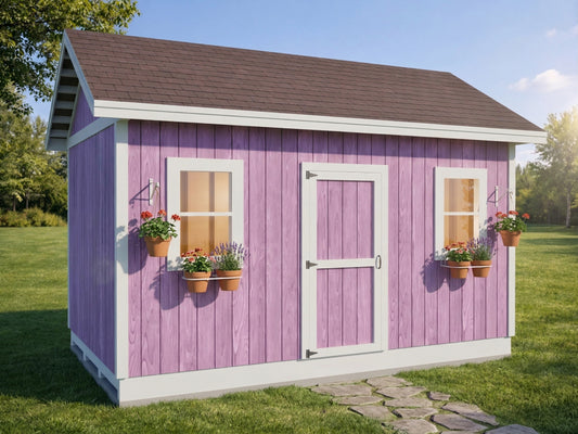 10x16 She Shed Plans | Backyard Studio, Guest House | PDF Download
