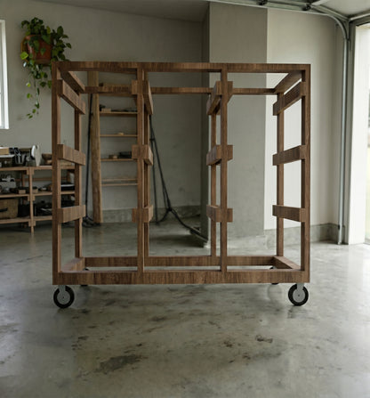 27 Gallon Tote Storage Rack Plans | Mobile 9-Bin Garage Organizer