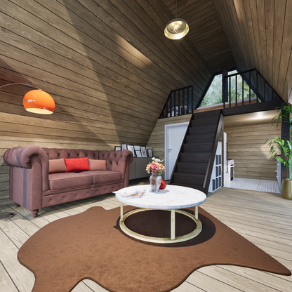 20x24 A Frame Tiny House Plan