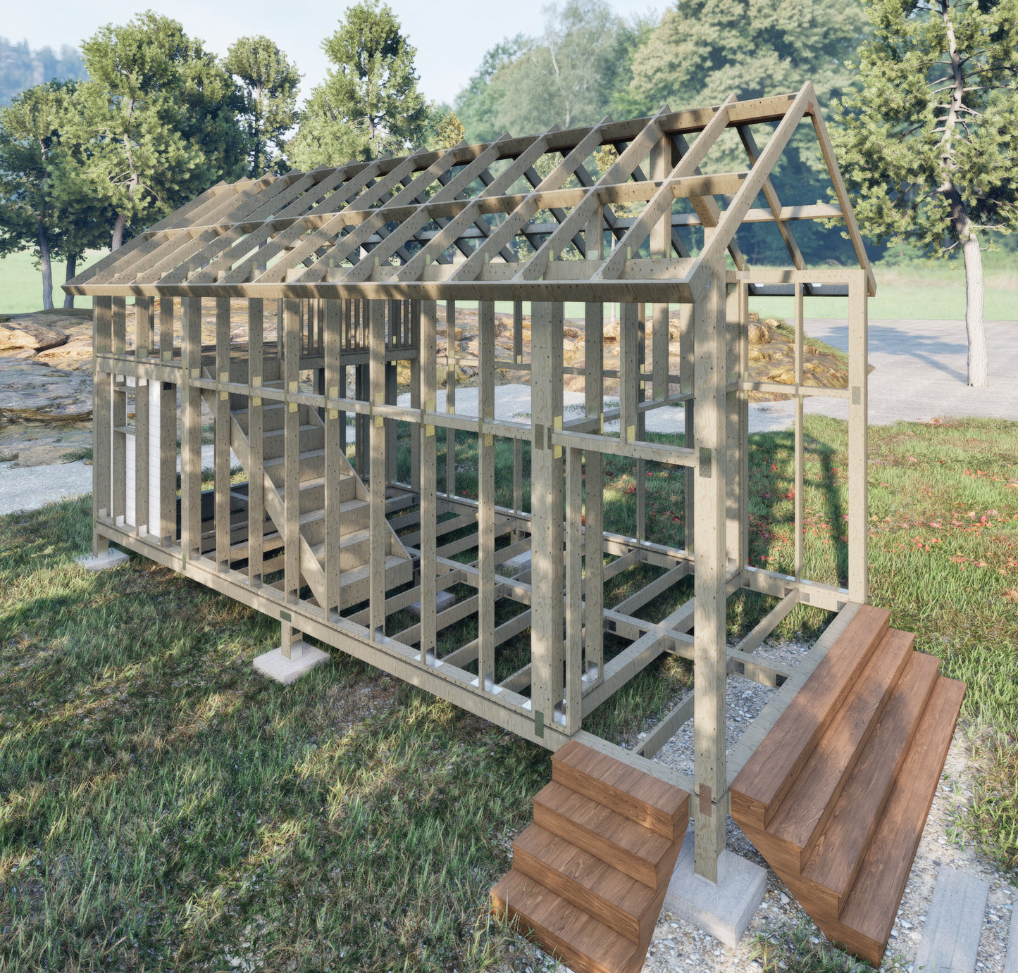 Tiny House Plans, 12x28 Tiny Home Plans, Modern Cabin House Plans, Small House Plans, Imperial & Metric, Vacation House Plans, two Shape Roof House Plan, Two Storey House Plan, Mezzanine House Plan, Budget-Friendly Cottage for Off-Grid Getaways