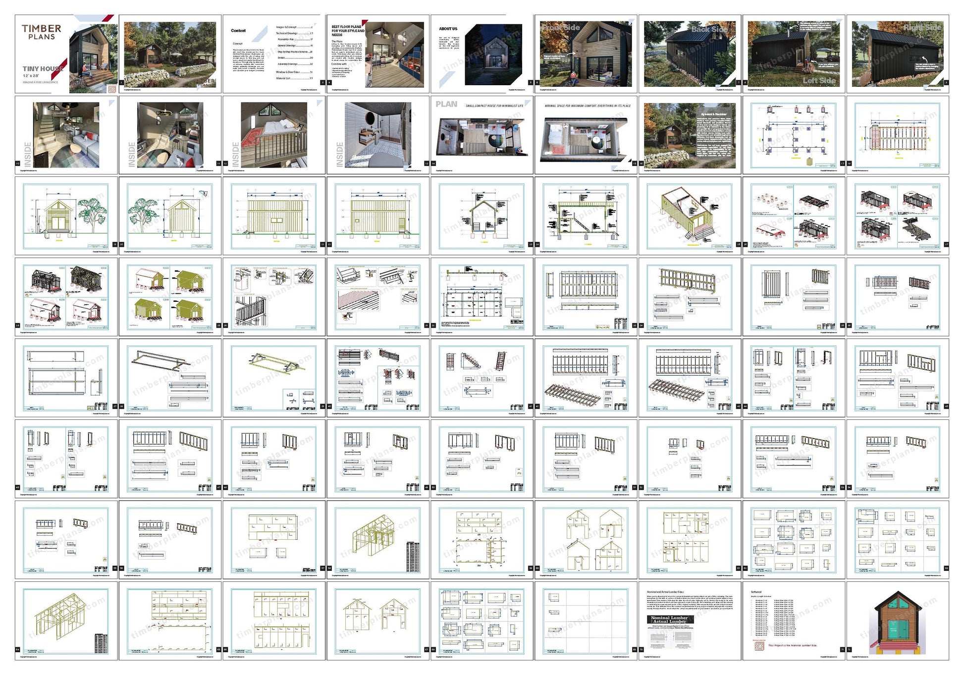 Tiny House Plans, 12x28 Tiny Home Plans, Modern Cabin House Plans, Small House Plans, Imperial & Metric, Vacation House Plans, two Shape Roof House Plan, Two Storey House Plan, Mezzanine House Plan, Budget-Friendly Cottage for Off-Grid Getaways