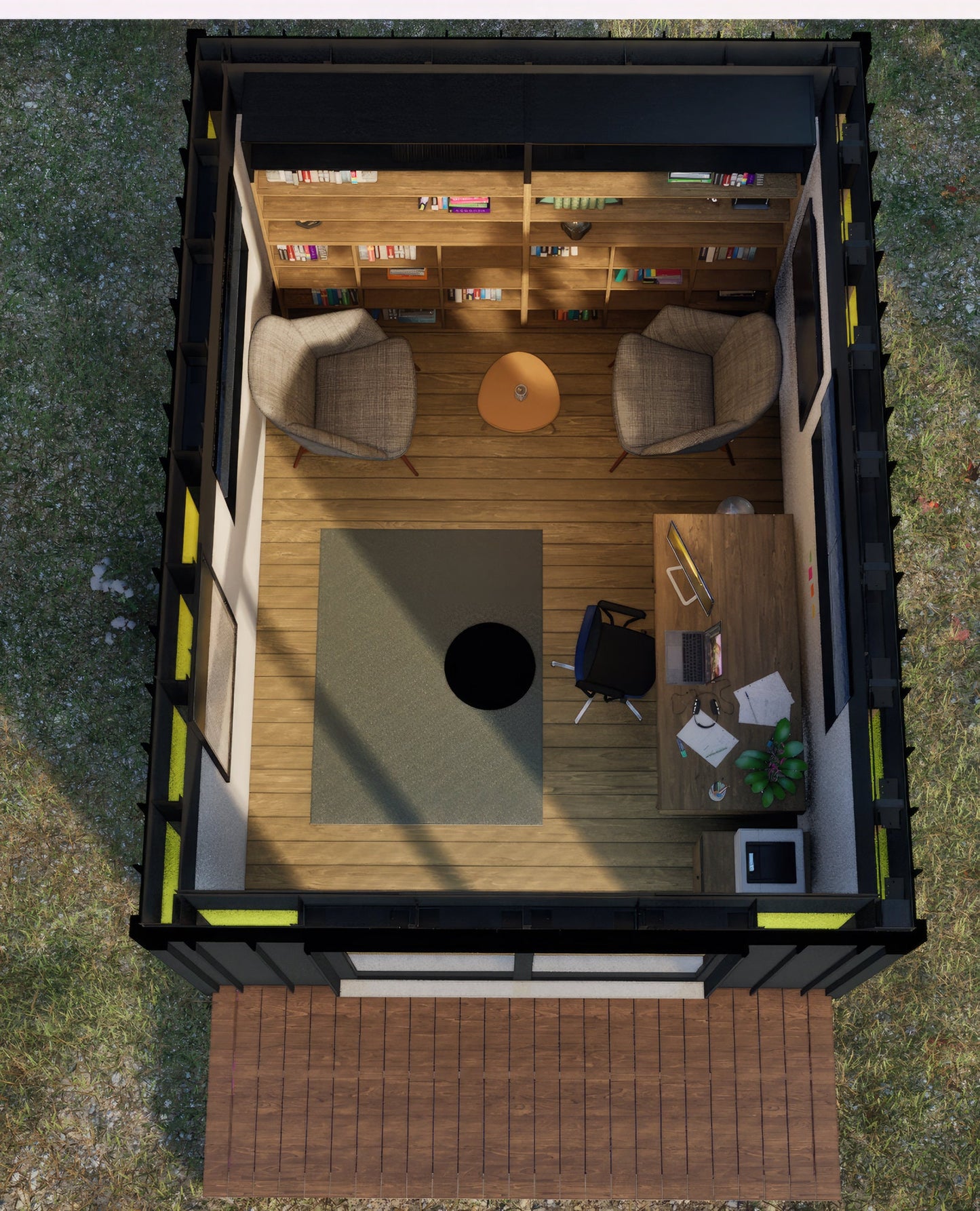 Tiny House Office Plan, 12x16 Office, Small Office Plans, Garden Study Room Plan, Backyard Office Plan, Modern Garden Room Plan, easy to build tiny office plan, Child Play house, garden play house plans, small shed plan, Office blueprint plan