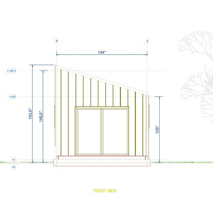Tiny House Office Plan, 12x16 Office, Small Office Plans, Garden Study Room Plan, Backyard Office Plan, Modern Garden Room Plan, easy to build tiny office plan, Child Play house, garden play house plans, small shed plan, Office blueprint plan